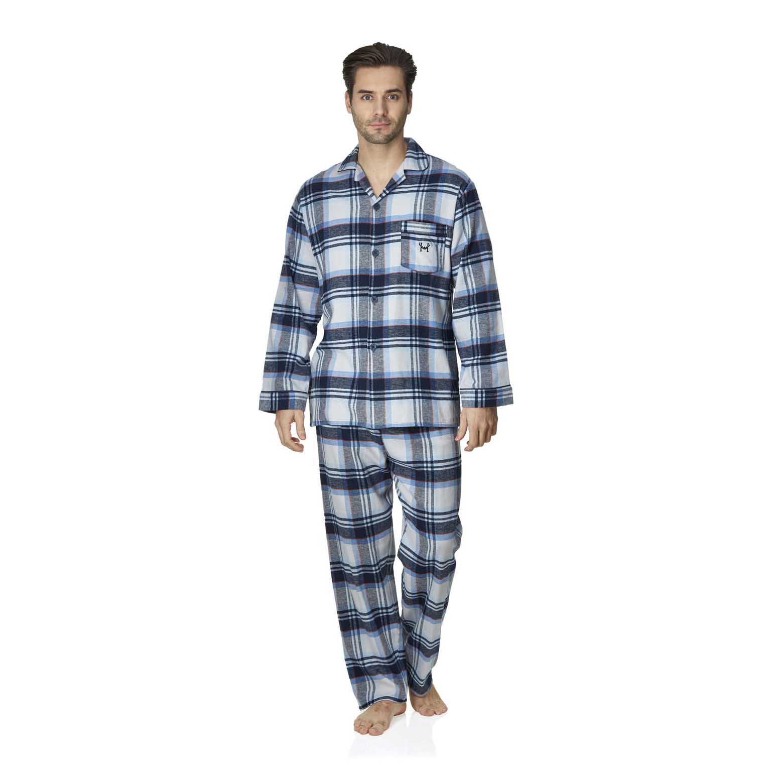 Haigman Brushed Cotton Long Sleeve Pyjama Set